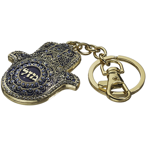 Metal Keyholder Hamsa Mazal 5.5 cm