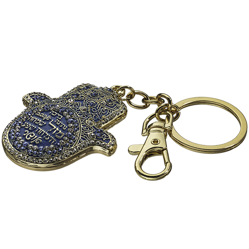 Metal Keyholder Hamsa Mazal 5.5 cm
