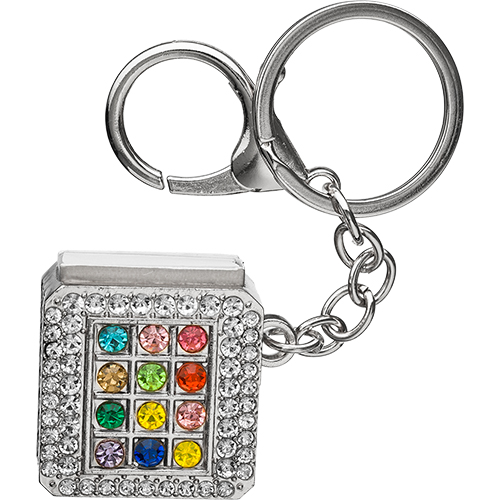 Metel Choshen Stones Keyholder with Tehillim Book 3 cm