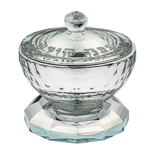 Crystal Salt & Pepper Holders 7 cm - Silver