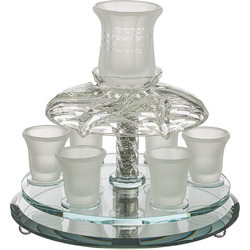 Crystal Wine Fountain 33*25 cm with 6 Small Cups