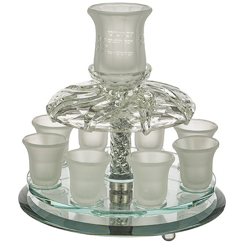 Crystal Wine Fountain 33*25 cm with 8 Small Cups