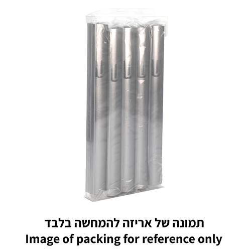 מזוזה אלומיניום 10 ס״מ אפור כהה ללא חורים "ש" מ