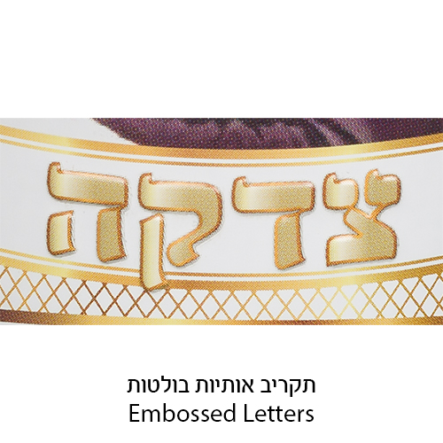 קופת צדקה פח מהודרת "הרבי מילובביץ" 10 ס״מ