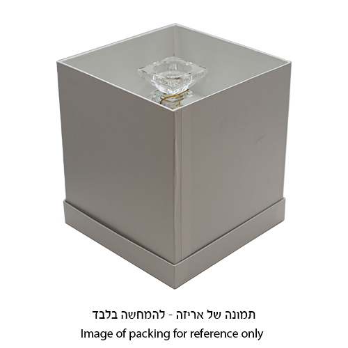 פמוטי קריסטל חמשייה מהודרים 19.5 ס״מ