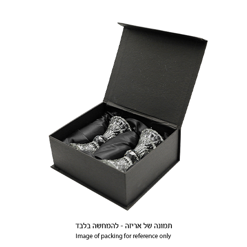 פמוטי קריסטל מהודרים עם הדלקת נרות 20×19 ס״מ