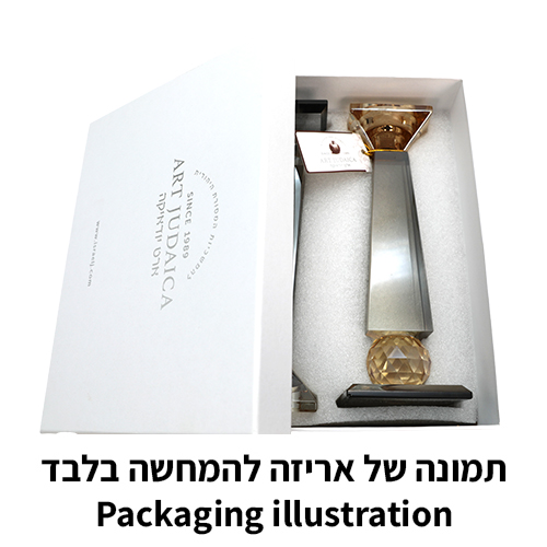 זוג פמוטי קריסטל מהודרים 20 ס״מ