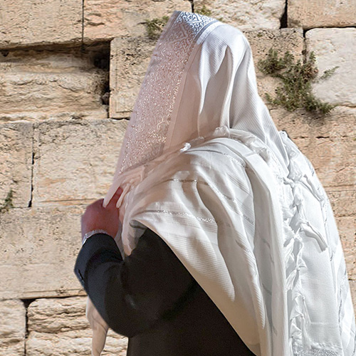 טלית "מופת" חתנים גודל 60 - 185×140 ס״מ פסים כס