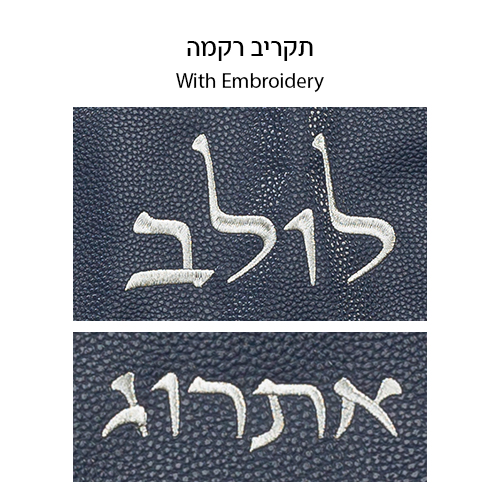 סט נרתיקים מהודרים ללולב ואתרוג דמוי עור כחול כהה