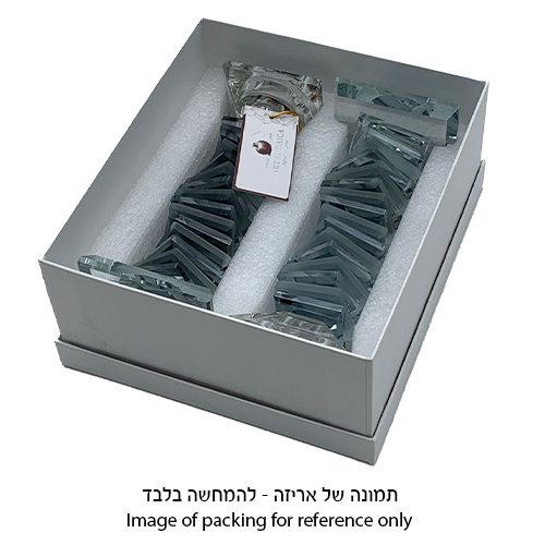 זוג פמוטי קריסטל מהודרים 16.5 ס״מ