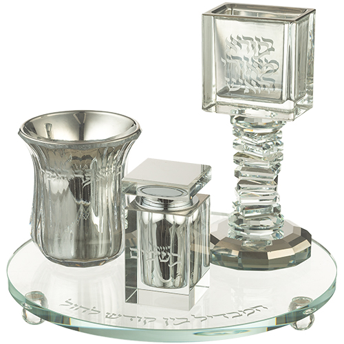 סט הבדלה מהודר מקריסטל 20 ס״מ