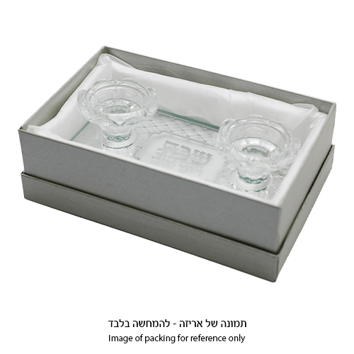 פמוטי זכוכית מהודר 17×10 ס״מ