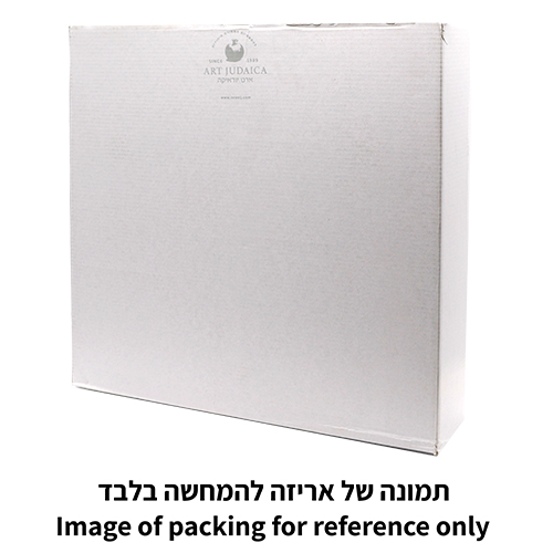צלחת פסח מזכוכית וקריסטל מהודרת 40 ס״מ