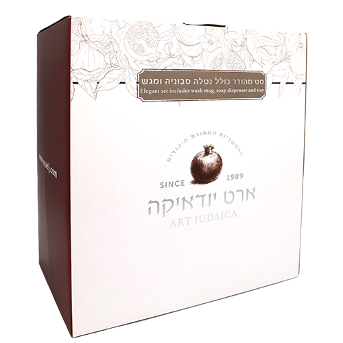 סט סבונייה עם נטלה מפולימר מהודר כולל מגש