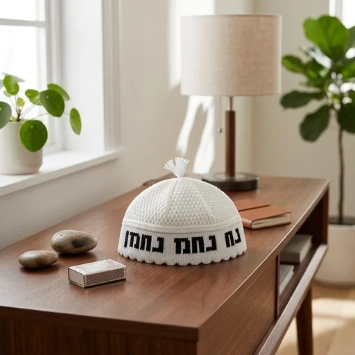 כיפה פריק לבן 23 ס״מ "נחמן מאומן"