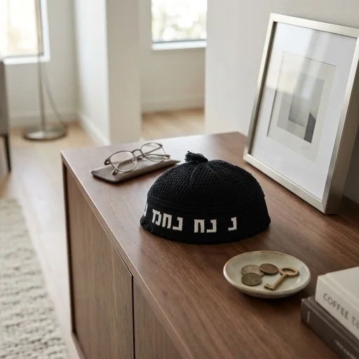 כיפה פריק 24 ס״מ שחור "נחמן מאומן"
