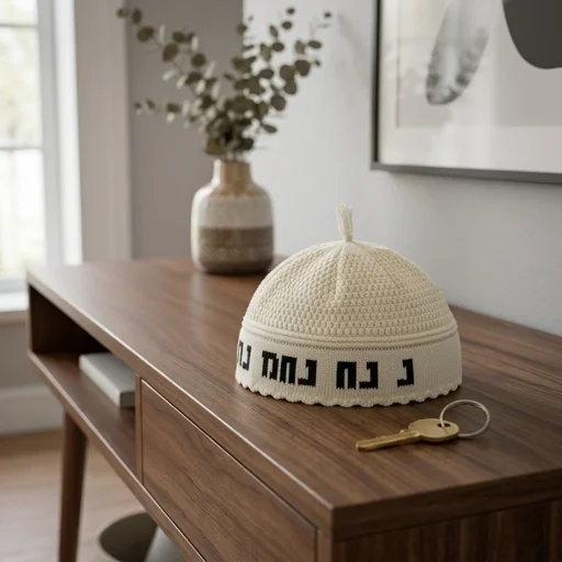 כיפה פריק לבן 24 ס״מ "נחמן מאומן"