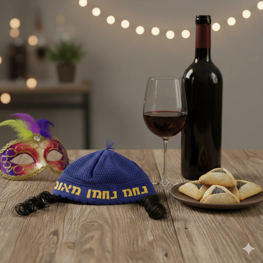 כיפה פריק כחול עם פאות "נחמן מאומן" 24 ס״מ