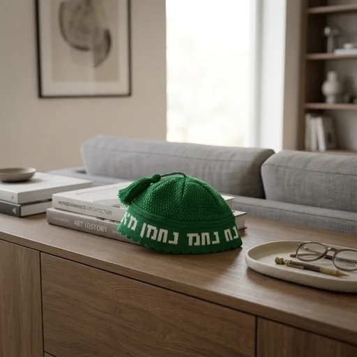 כיפה פריק ירוק "נחמן מאומן" 24 ס״מ