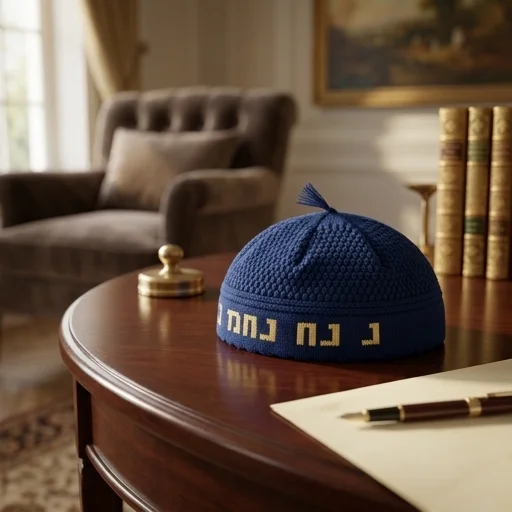 כיפה פריק כחול "נחמן מאומן" 24 ס״מ