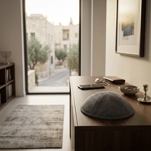 כיפה קורדרוי "ארט-מן" 18 ס״מ אפור