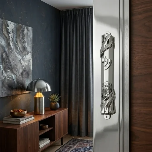 Nickel Mezuzah 15 cm