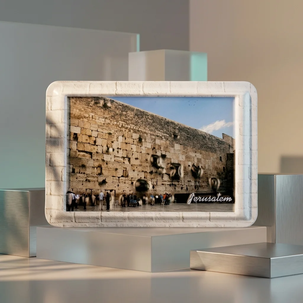 מגנט פלסטיק בולט - ירושלים 8×5.5 ס״מ
