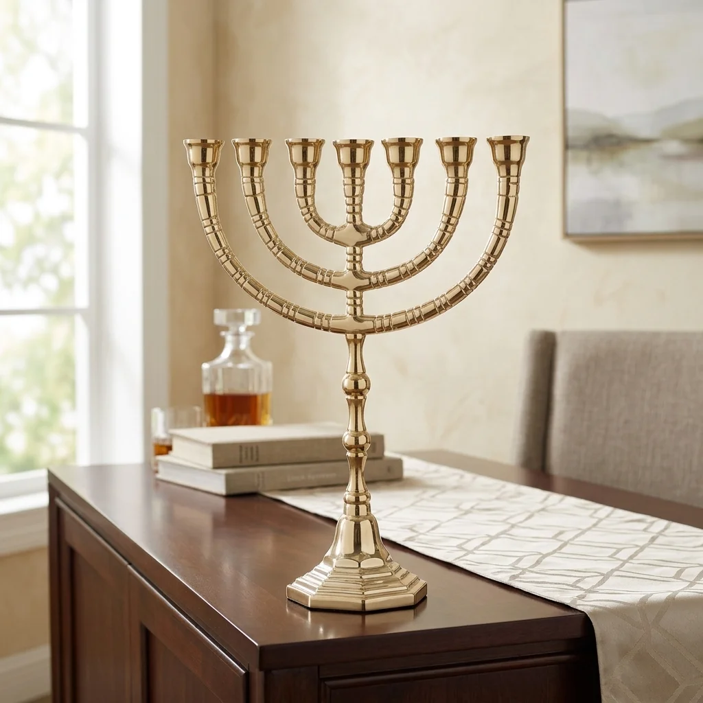 מנורה גימור ניקל 28 ס״מ