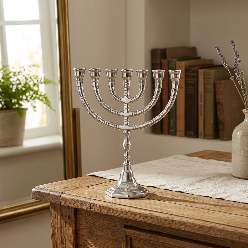 מנורה גימור ניקל 24 ס״מ