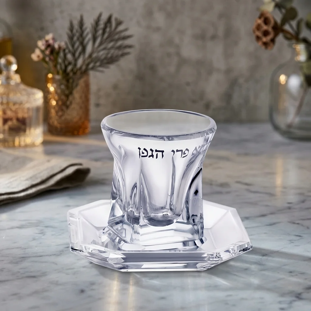 גביע קריסטל מהודר ללא רגל 9 ס״מ תכולה 100 מ"ל