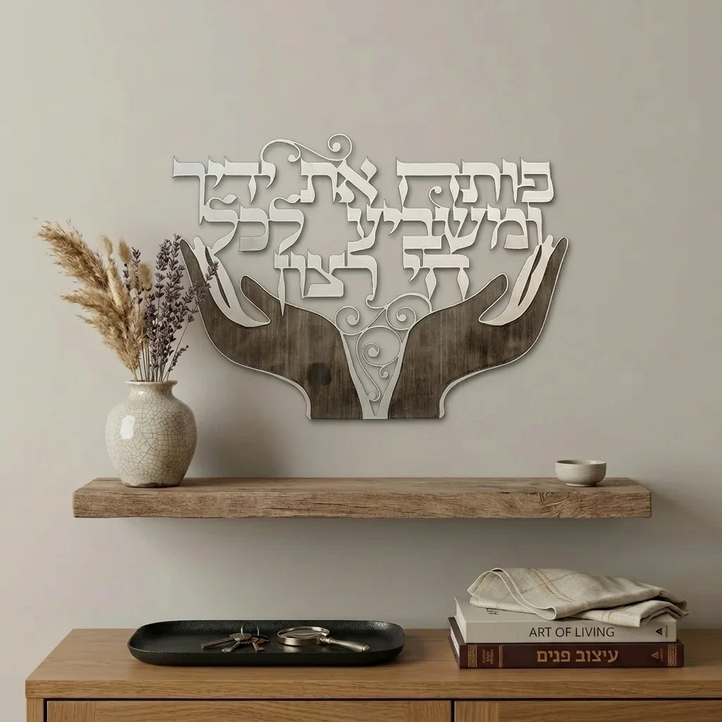 מתכת חיתוך לייזר "פותח את ידיך" 32 ס״מ