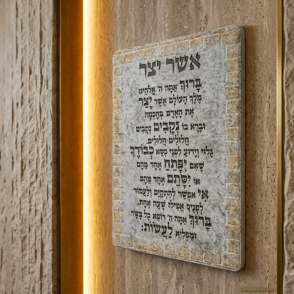 תמונה לתלייה מפולימר "אשר יצר" אשכנזי 26×19 ס״מ