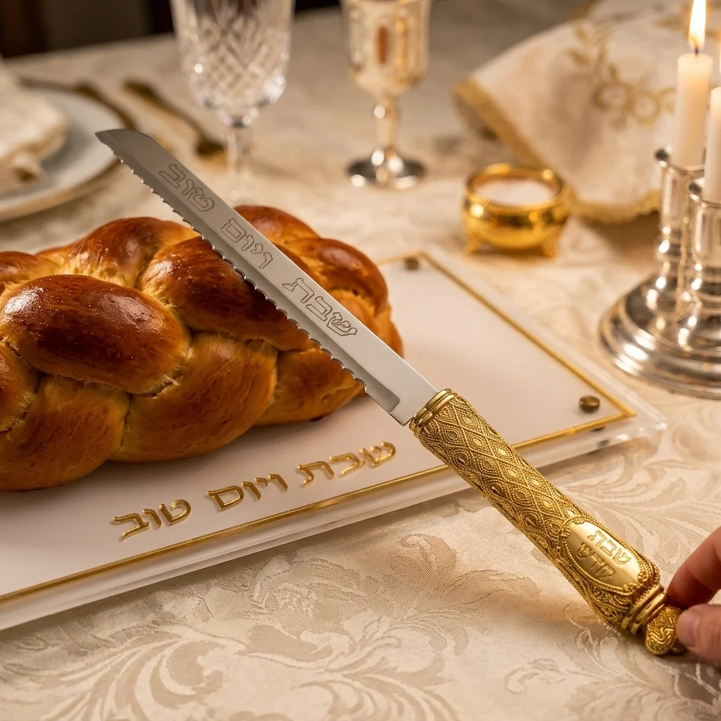 סכין זהב מהודרת עם ידית מתכת 35 ס״מ