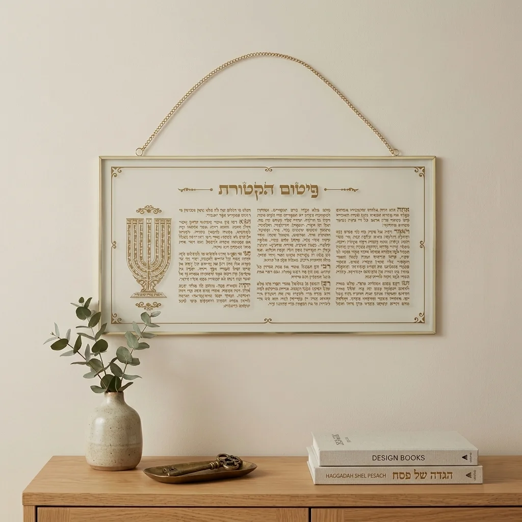 ברכה לתלייה זכוכית פיטום הקטורת 4624