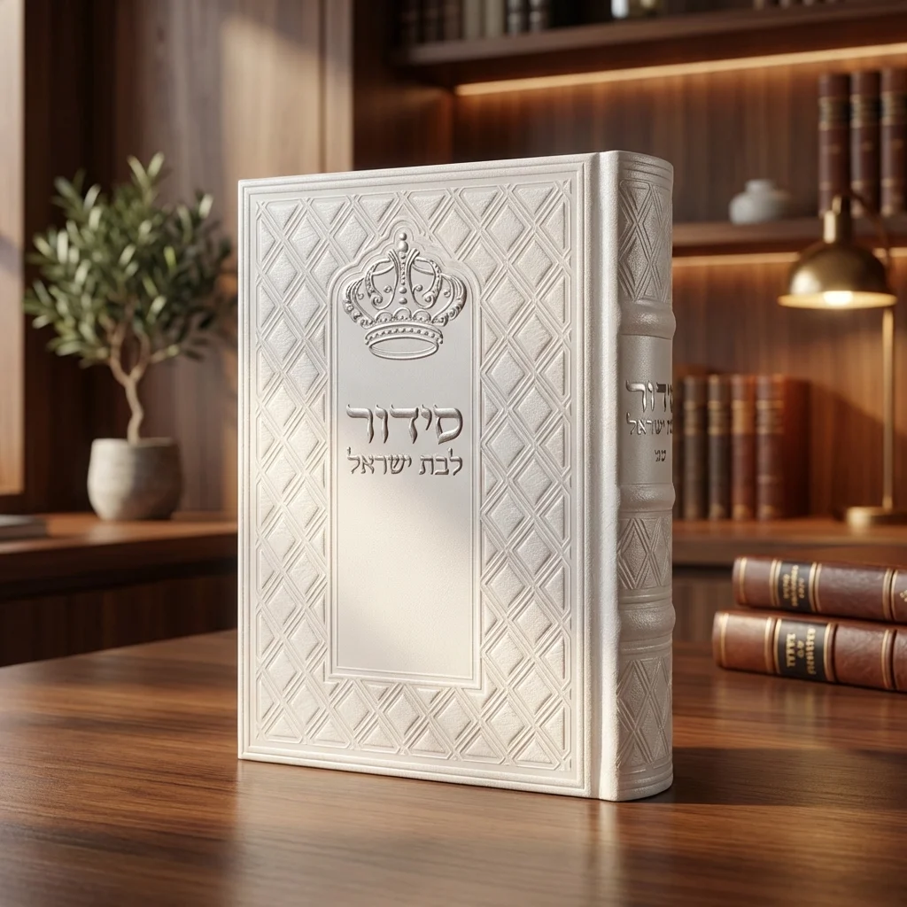 סידור "כתר התפילה" לבת ישראל כריכה מהודרת דמוי עור 17.5×12 ס״מ