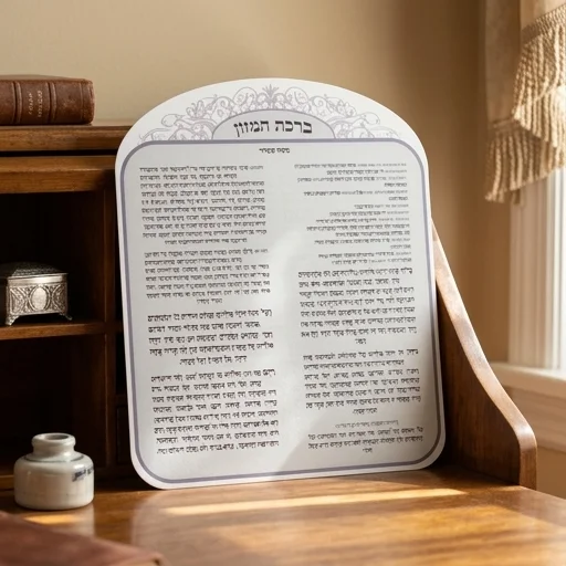 ברכת המזון אקריליק נוסח אשכנזי 25×20 ס״מ