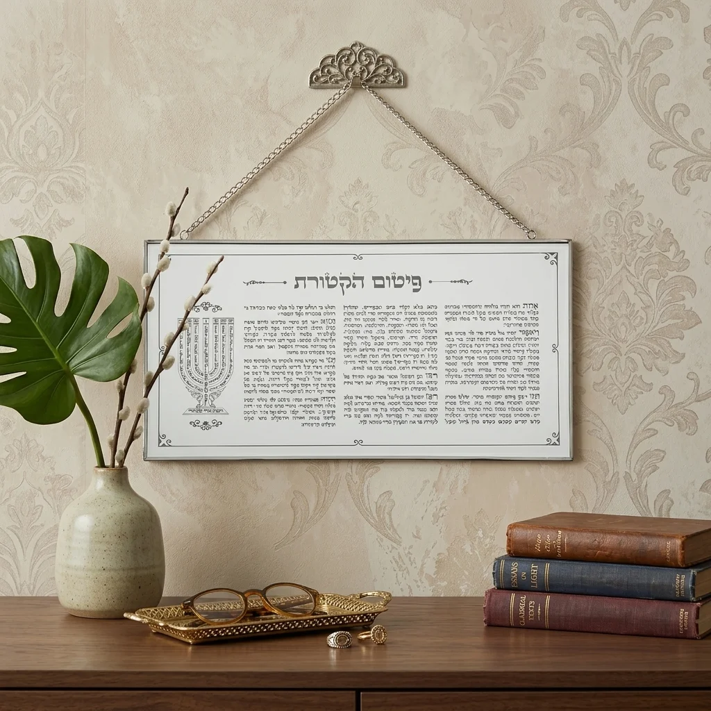 ברכה לתלייה זכוכית פיטום הקטורת 4625