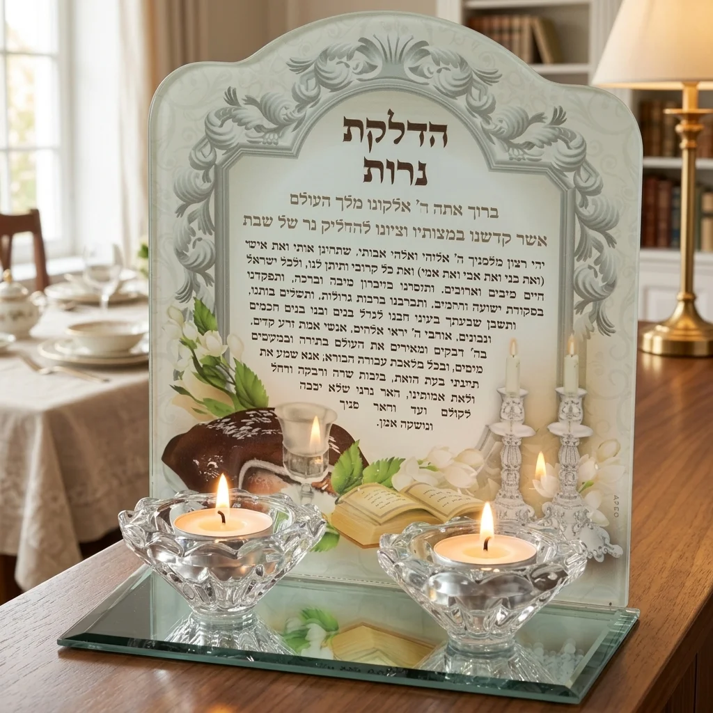 פמוט זכוכית גב צבעוני גוון חום 18.5×16.5 ס״מ