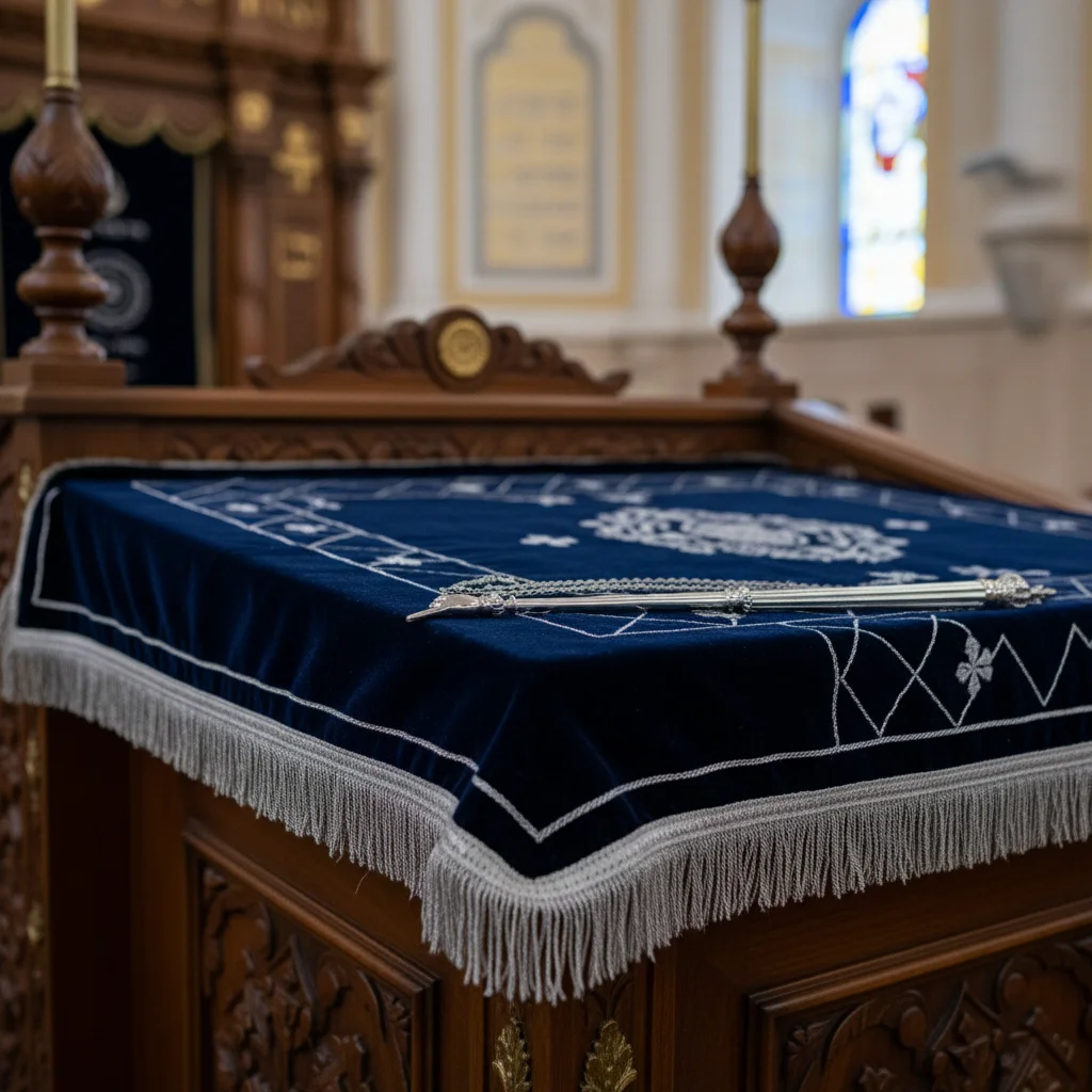 יד לספר תורה מהודרת גימור כסף 23 ס״מ