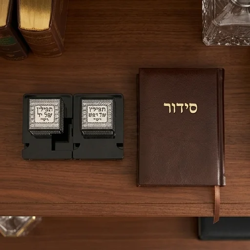 זוג בתי תפילין "מופת" פלסטיק כסוף עם פלקטה - מידה 33