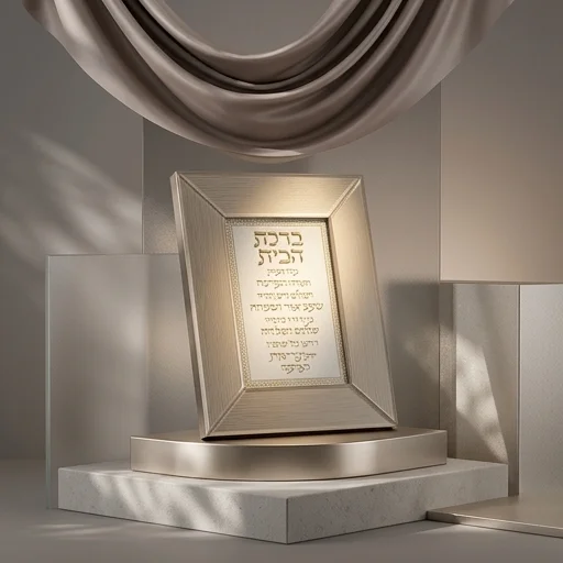 מסגרת זכוכית חומה מהודרת ב.הבית 22×18 ס״מ