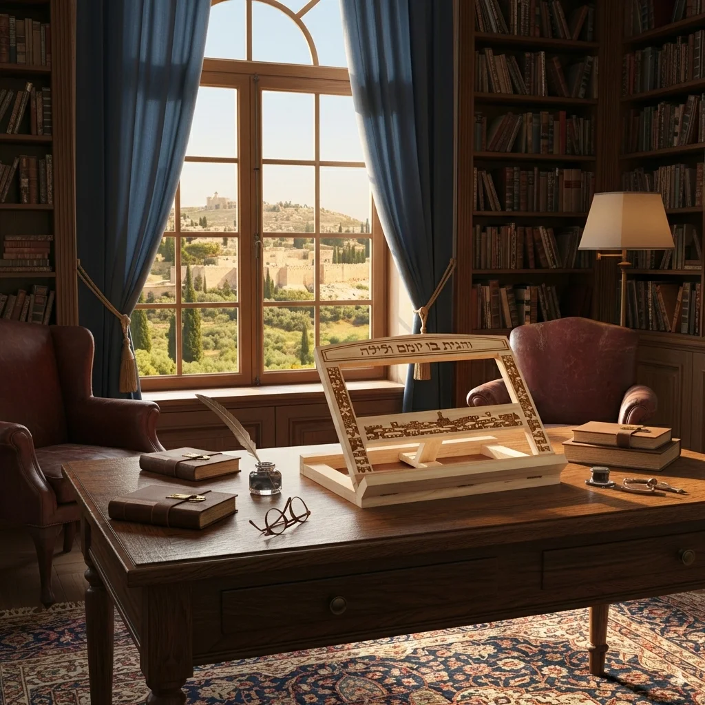 Wooden Shtender 26x33 cm- "Ve'hagita" Inscription