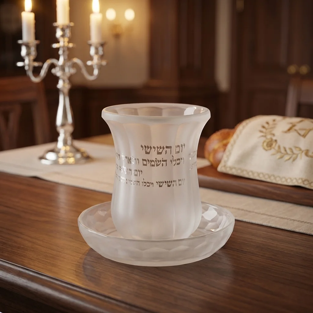 גביע קריסטל מהודר ללא רגל "ברכה" 9 ס״מ תכולה 100