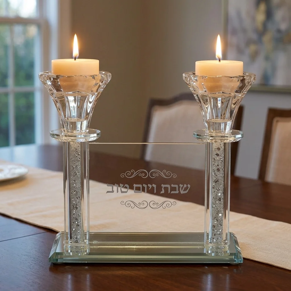 פמוטי קריסטל מהודרים 15 ס״מ