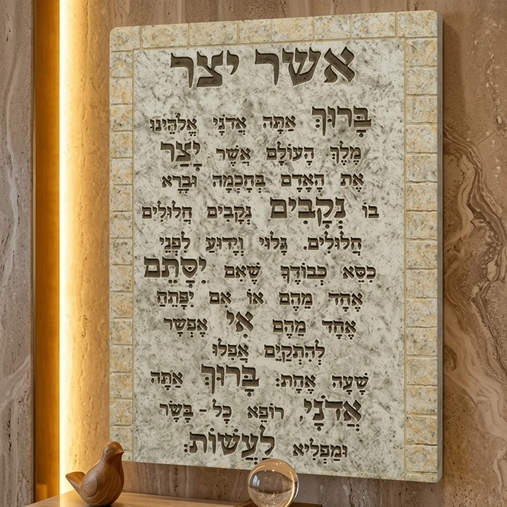 תמונה לתלייה מפולימר "אשר יצר" ספרדי 26×19 ס״מ