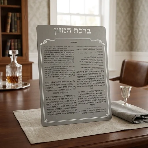ברכת המזון מאקריליק נוסח ספרד 16×13 ס״מ
