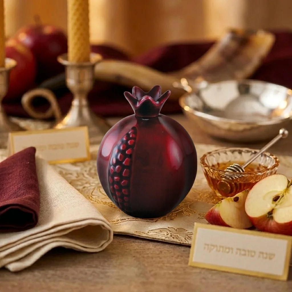 Aluminium Pomegranate Dark Red 10x8 cm - Maroon