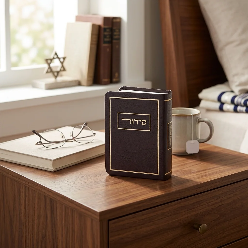 סידור כריכה מהודרת דמוי עור 913 ס״מ - שחור