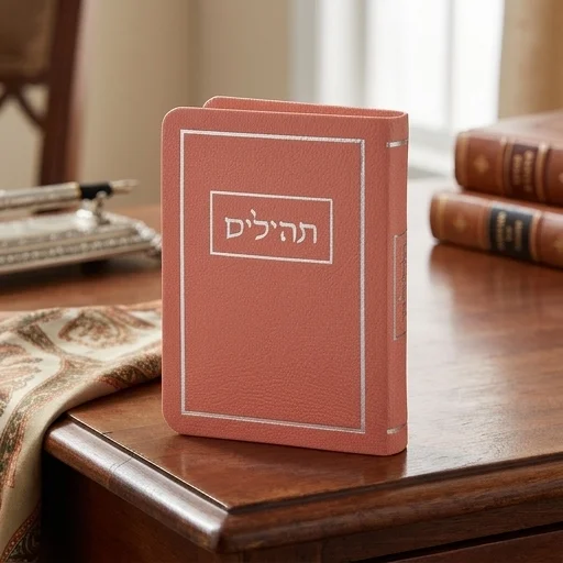 תהילים כריכה מהודרת דמוי עור 913 ס״מ - ורוד