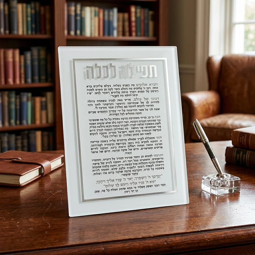 תפילה לכלה אקריליק מהודרת 21×16 ס״מ - כסף
